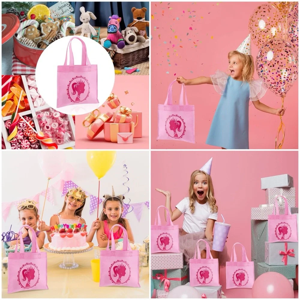 Pieces Pink Girls Party Favor Treat Bags Hot Pink Princess Gift‎ Bags Candy Bags